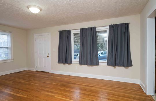Living Room, Front Door, Windows, Hardwood Flooring