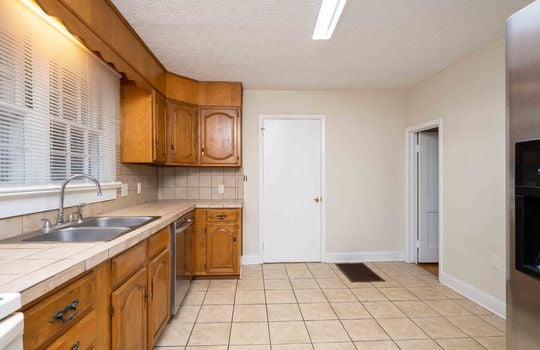 Kitchen Cabinets, Tile, Doorway