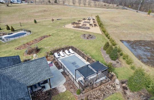 Aerial view of back of property