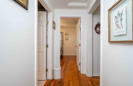 hallway, hardwood flooring, doorways