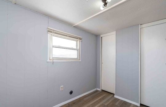 bedroom, window, closet, vinyl flooring