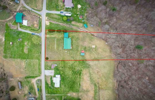 aerial view, property outline