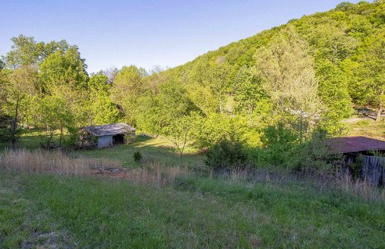 barger hollow land, 12.73 +/- acres, trees, mountains, shed/garage