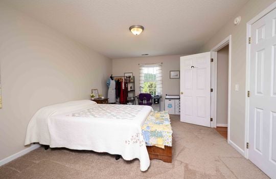 bedroom, window, closet, carpet, door to hallway