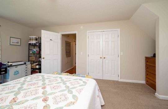 bedroom, window, closet, carpet, door to hallway