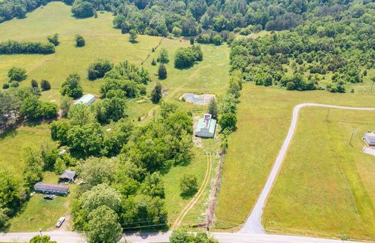 Shepards chapel land, 44.82+/- acres, aerial photo, mountain, pond, barn