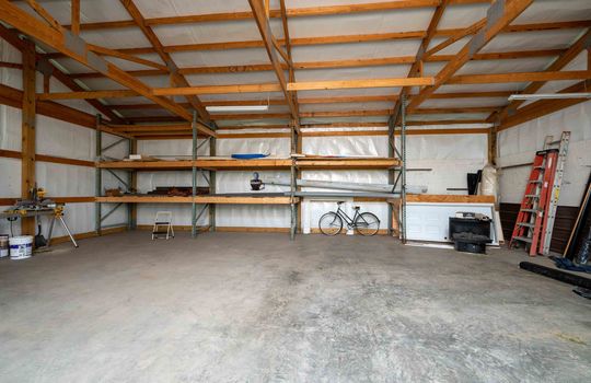 two car garage, concrete flooring