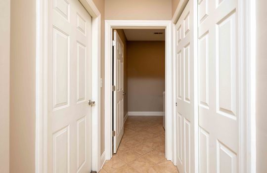 hallway, tile flooring