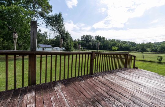 wood back deck, back yard