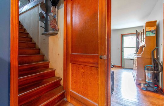 stairs, hardwood flooring, door