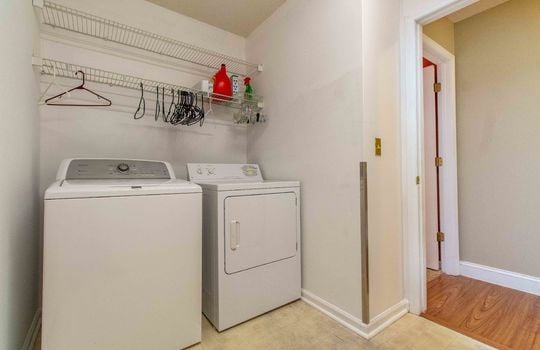 laundry room, shelving, vinyl flooring