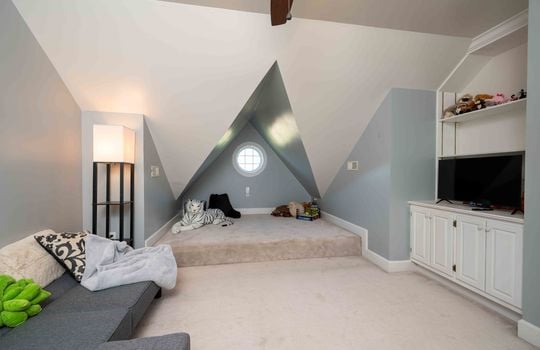 Level 3, bedroom 6, carpet, built in storage, ceiling fan