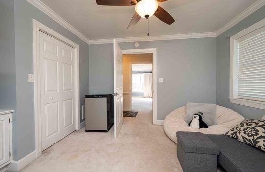 Level 3 bedroom 6, carpet, closet, ceiling fan