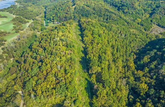 aerial view of property, 15.5 +/- acres of land, wooded, campground, mountains,