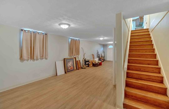 lower level den, windows, vinyl flooring