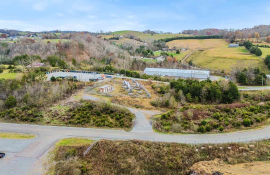 aerial view, commercial property, industrial property, 1.01+/- acres, road frontage
