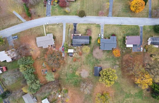 aerial view of property, road, roof,