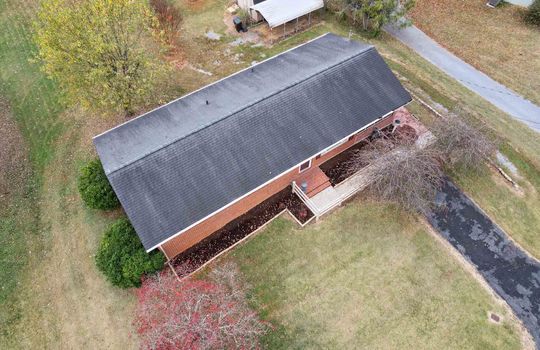 aerial roof view of front of home