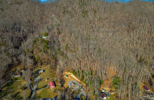 aerial view of 17.5 +/- acres, wooded, mountain views