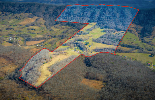 aerial view of property, property outline