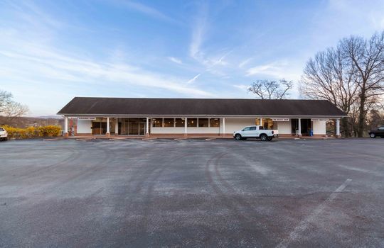 commercial property for lease, parking lot, storefront