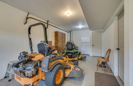 garage, concrete flooring, door
