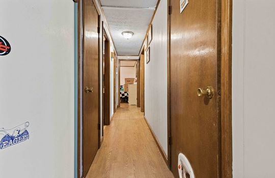 hallway, doors, vinyl flooring