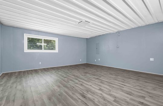 luxury vinyl plank flooring, bedroom, window