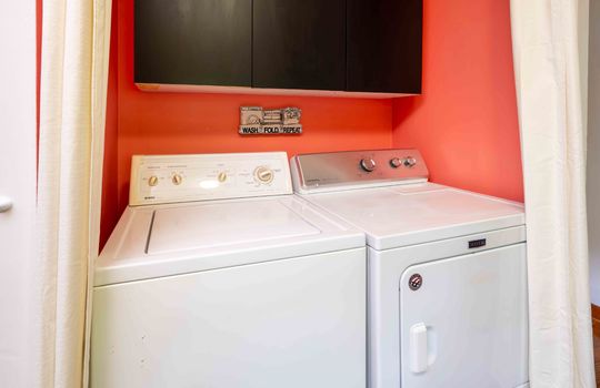 laundry space in kitchen