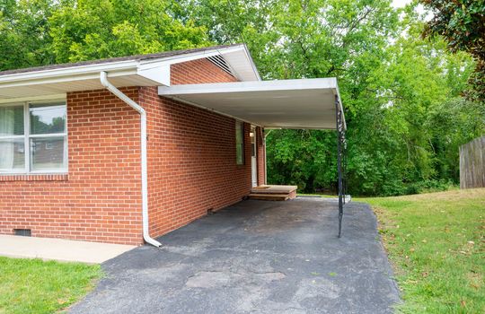 carport, duplex brick exterior, carport exterior entrance