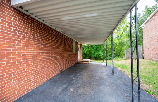 carport, duplex brick exterior, carport exterior entrance