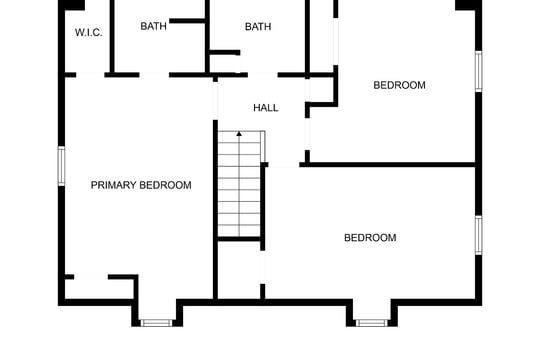 Second Story floorplan, bedrooms, bathrooms,