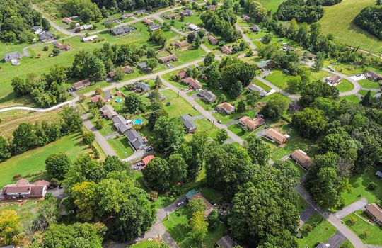 aerial view of neighborhood