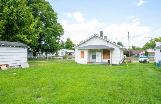 back of home, back yard, back porch