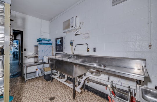 restaurant, dish washing station,