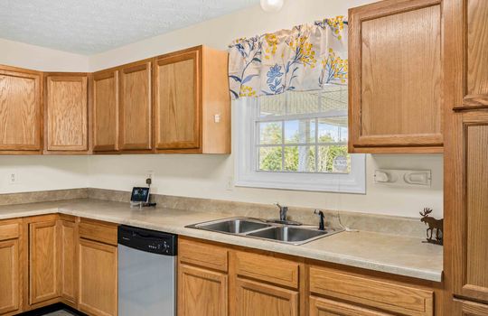 kitchen, cabinets, countertops, dishwasher, sink, window above sink