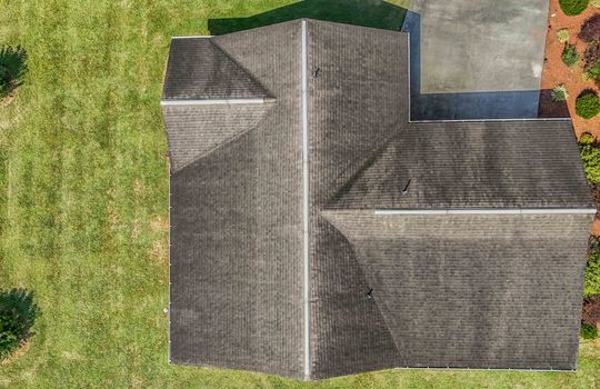 aerial view of home, roof,