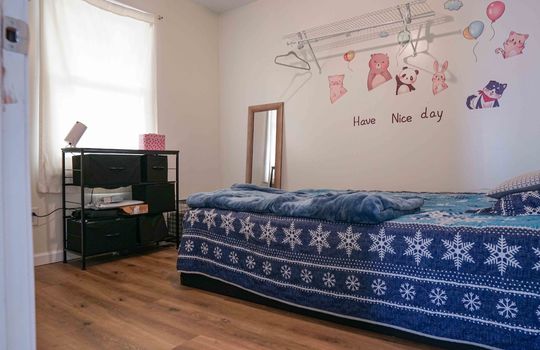 second bedroom, luxury vinyl flooring