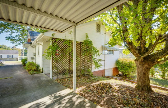 carport, covered carport, concrete parking pad