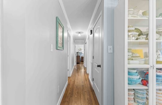 hallway, hardwood flooring