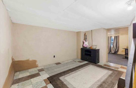 basement level bedroom