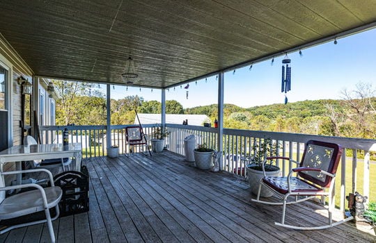 back covered porch, deck