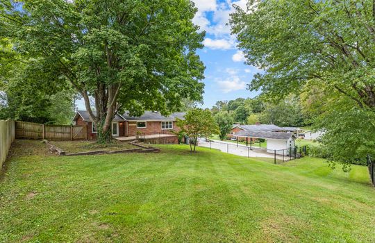 back yard, trees, back of home, landscaping