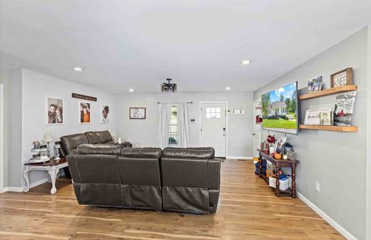 living room, front door, laminate flooring