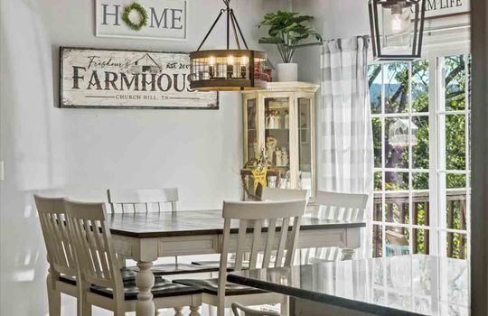 dining area, french doors