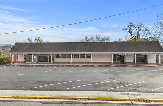 commercial property, commercial business space for lease, parking lot, businesses