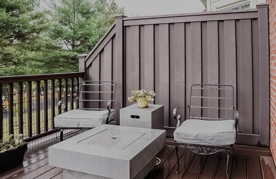 private balcony, glass doors to interior