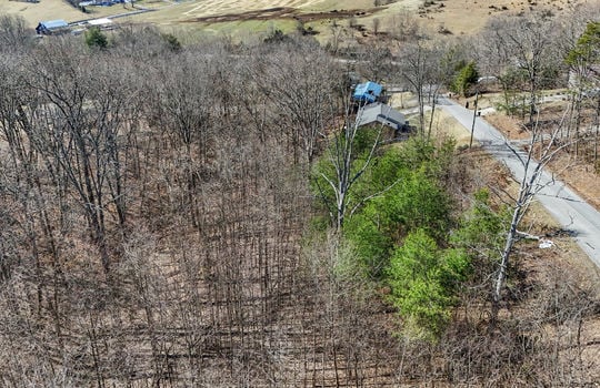 aerial view of lot 4 & 5 Kallen Drive, road, trees, neighboring properties