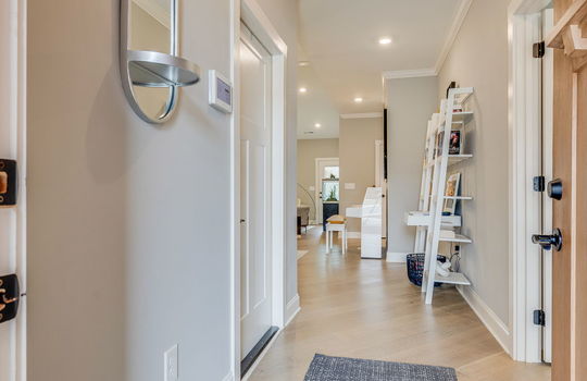 condo entryway, hallway, luxury vinyl flooring
