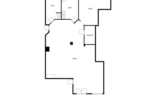 Commercial property floorplan, storage, bathrooms,